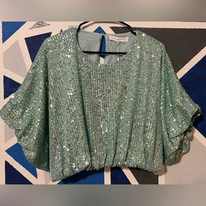 Endless Rose, Sequin Puff top